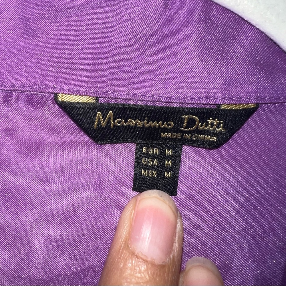 Massimo Dutti purple silk blouse - Picture 2 of 5